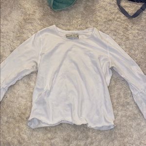 White long sleeve with ruffles sleeves